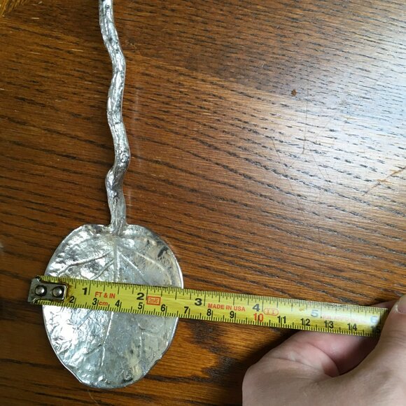 Michael Aram salad utensils set leaf double handled spoon fork rare signed art - Picture 13 of 13